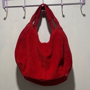 FREE PEOPLE leather suede hobo shoulder bag